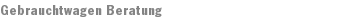 Gebrauchtwagen Beratung